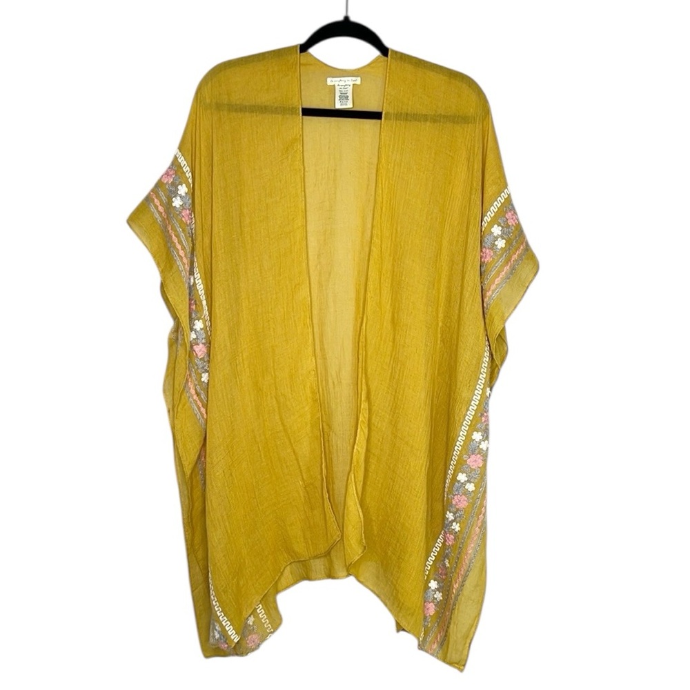Do Everything In Love boho embroidered Kimono style cardigan